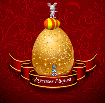 Gif animé joyeuses Pâques oeufs